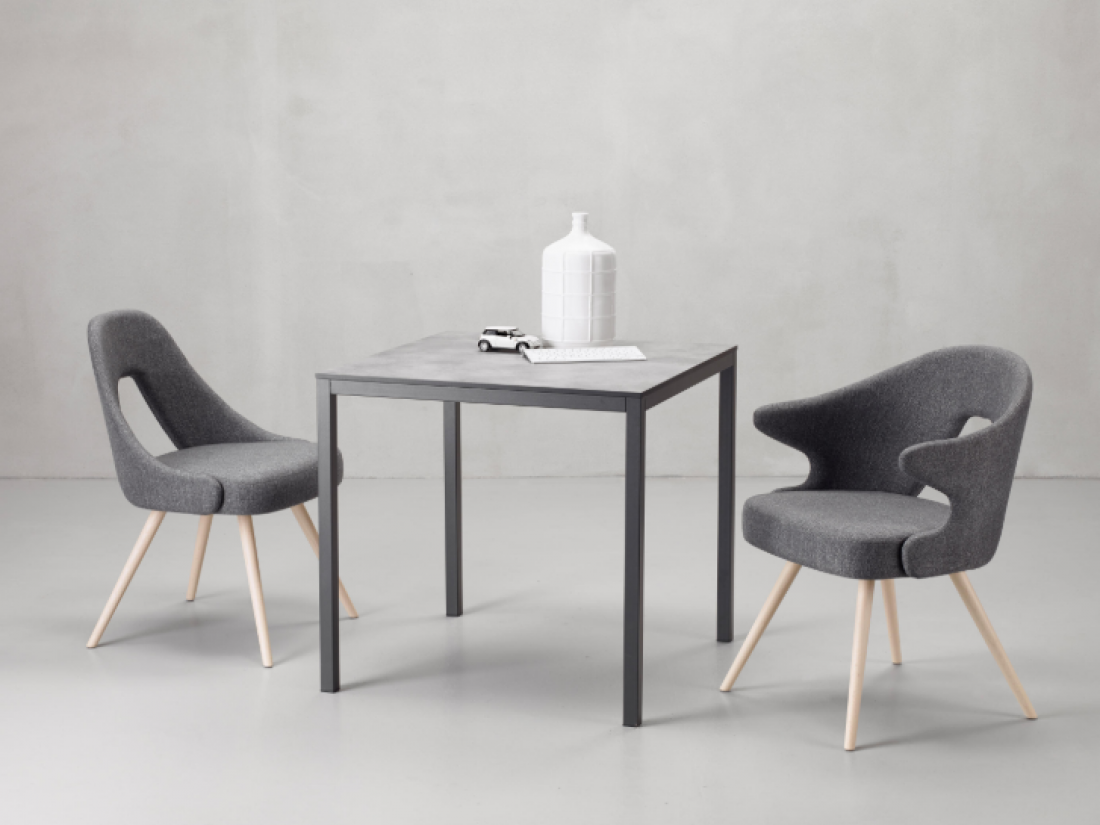 Mobilier cafétéria gris