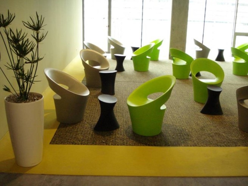 IDEA&KO fauteilles verts et marrons