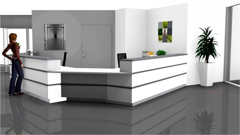 bureau d'accueil médical adapté agencement d'intérieur sur mesure en menuiserie