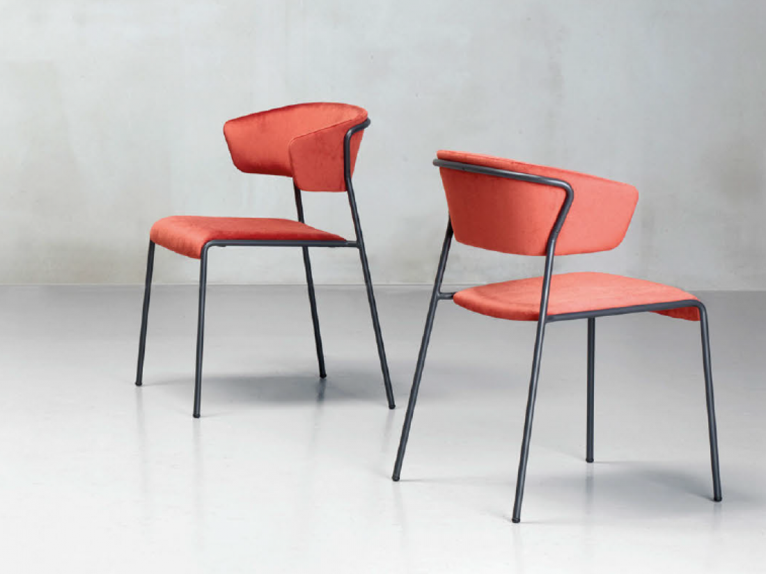 Mobilier cafeteria rouge