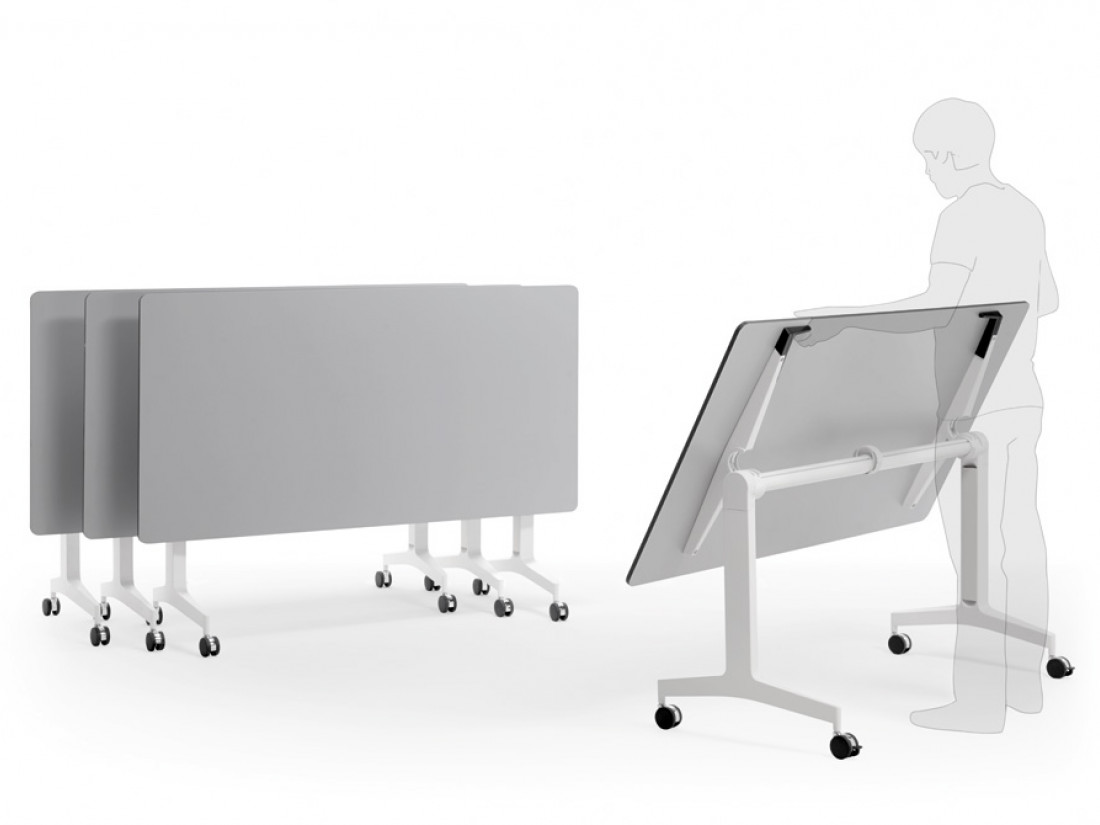 TABLES DE REUNION MOBILES PLATEAU RABATTABLE TRAVEL