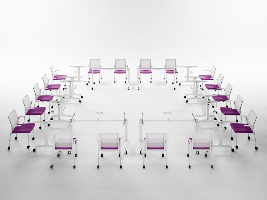 TABLES DE REUNION MOBILES PLATEAU RABATTABLE TRAVEL