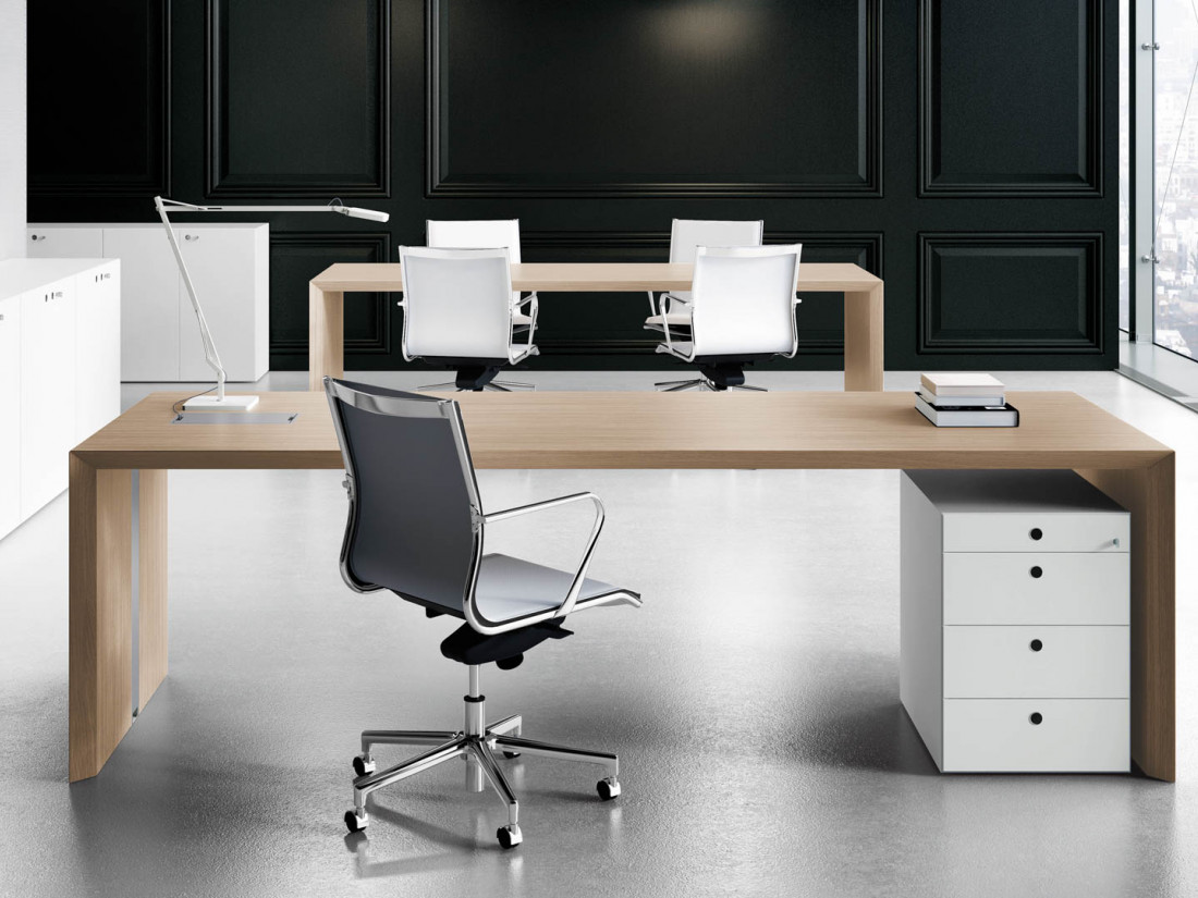 Ensemble de bureau en cuir - NOIR - Organisateur de bureau