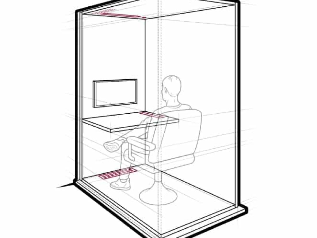 Phone Booth Visio OVA, Cabine téléphonique de bureau Cabine téléphonique d'entreprise Box de confidentialité pour téléphone Espace de conversation privée Bureau téléphonique individuel Booth téléphonique professionnel Cabine de communication au bureau Espace de télécommunication isolé Coin de confidentialité pour appels Box de conversation téléphonique