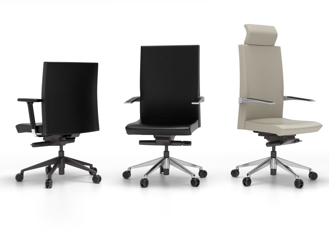 e+ fauteuil haut dossier, Confort Ergonomie Support lombaire Soutien dorsal Réglable Accoudoirs, Revêtement Rembourrage, Inclinaison et Pivotant, Appui-tête Ajustable, assise ergonomique et design.