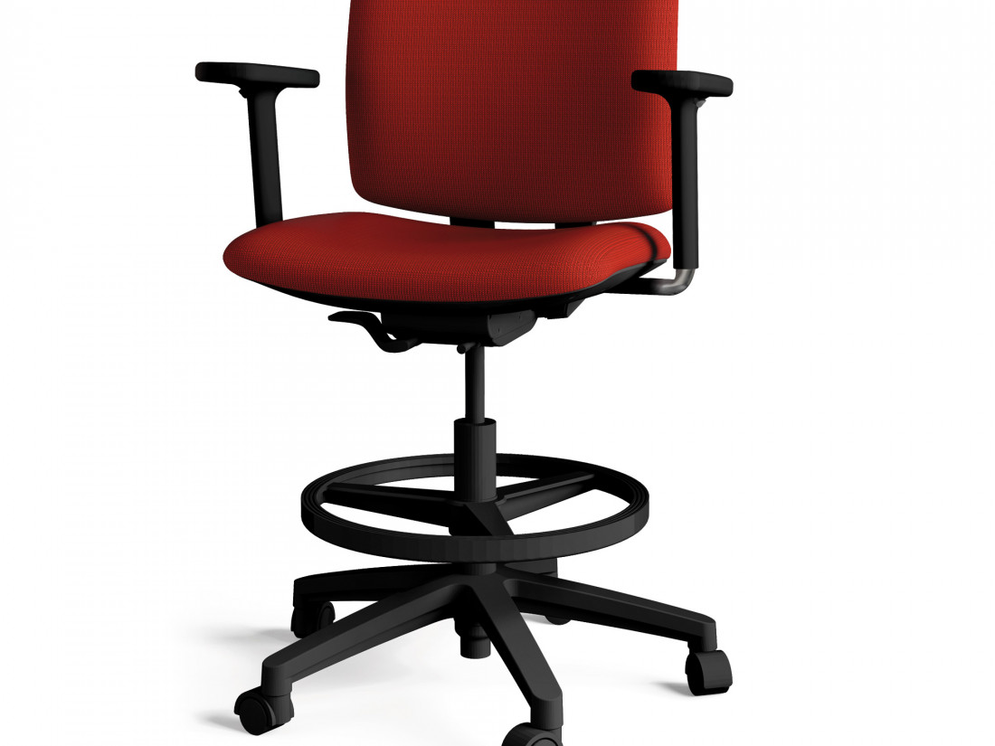 siège de bureau rouge