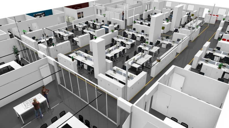 Vue 3D ensemble de l'étage