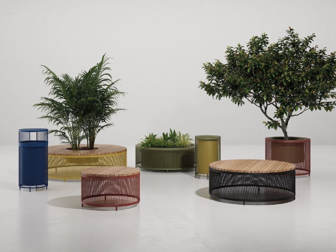 Jardinières, assise, container